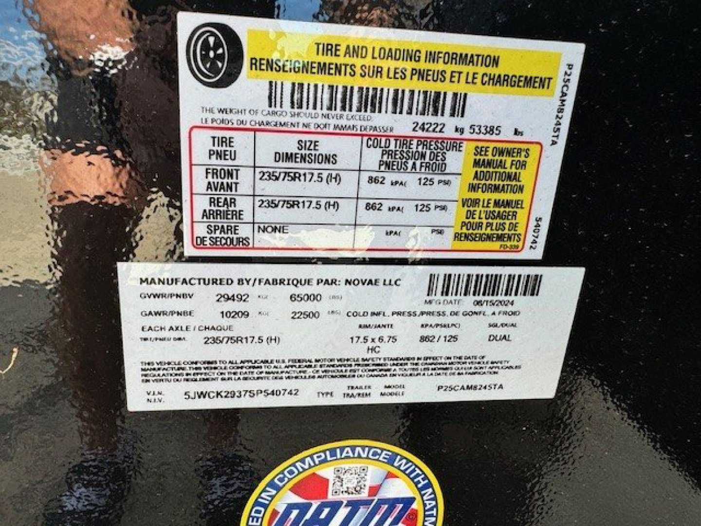 New 2025 Cam Superline P25CAM8245TA Deckover Trailer 24'