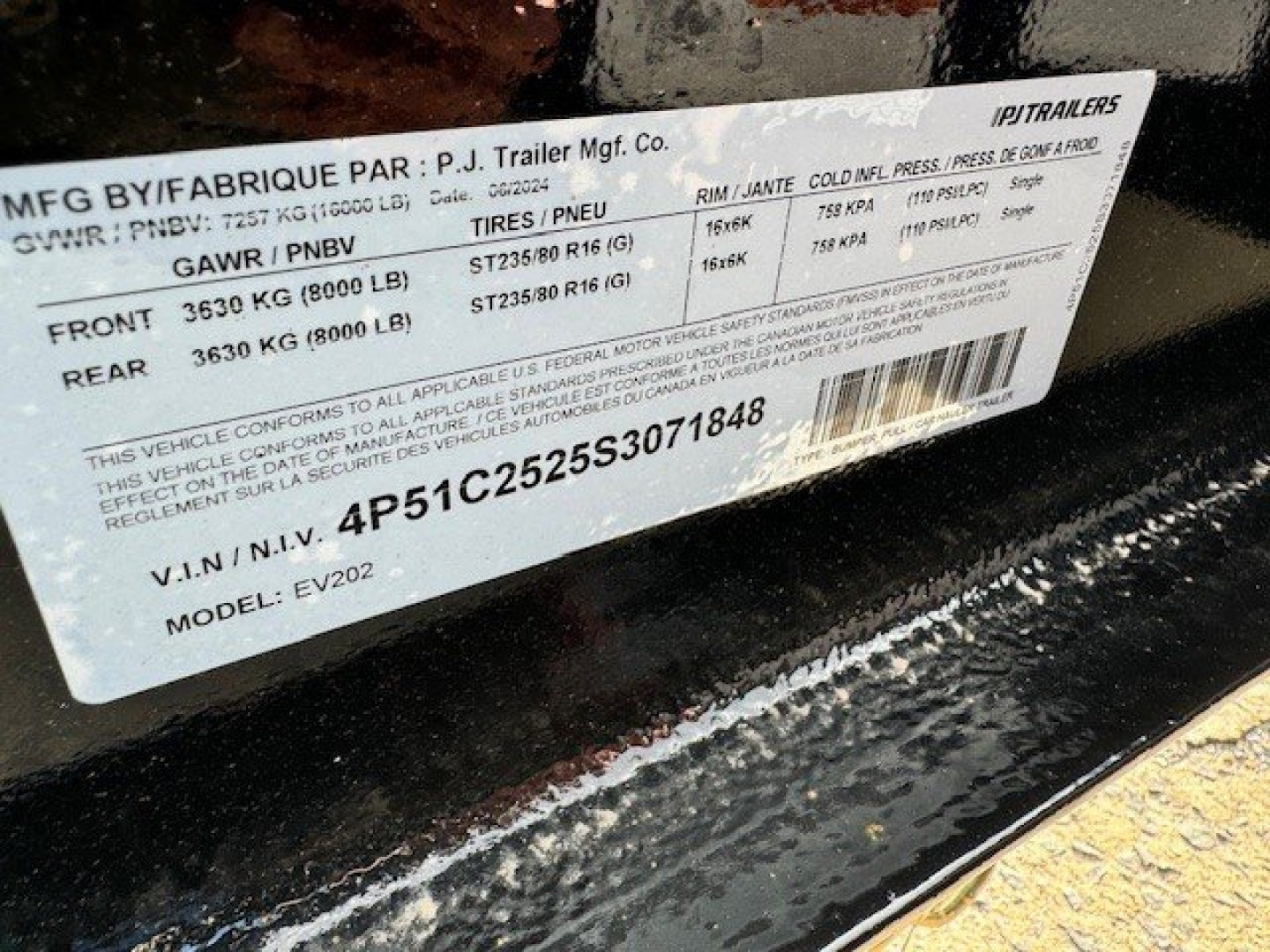 New 2025 PJ Trailers 20ft EV Equipment Trailer 20'