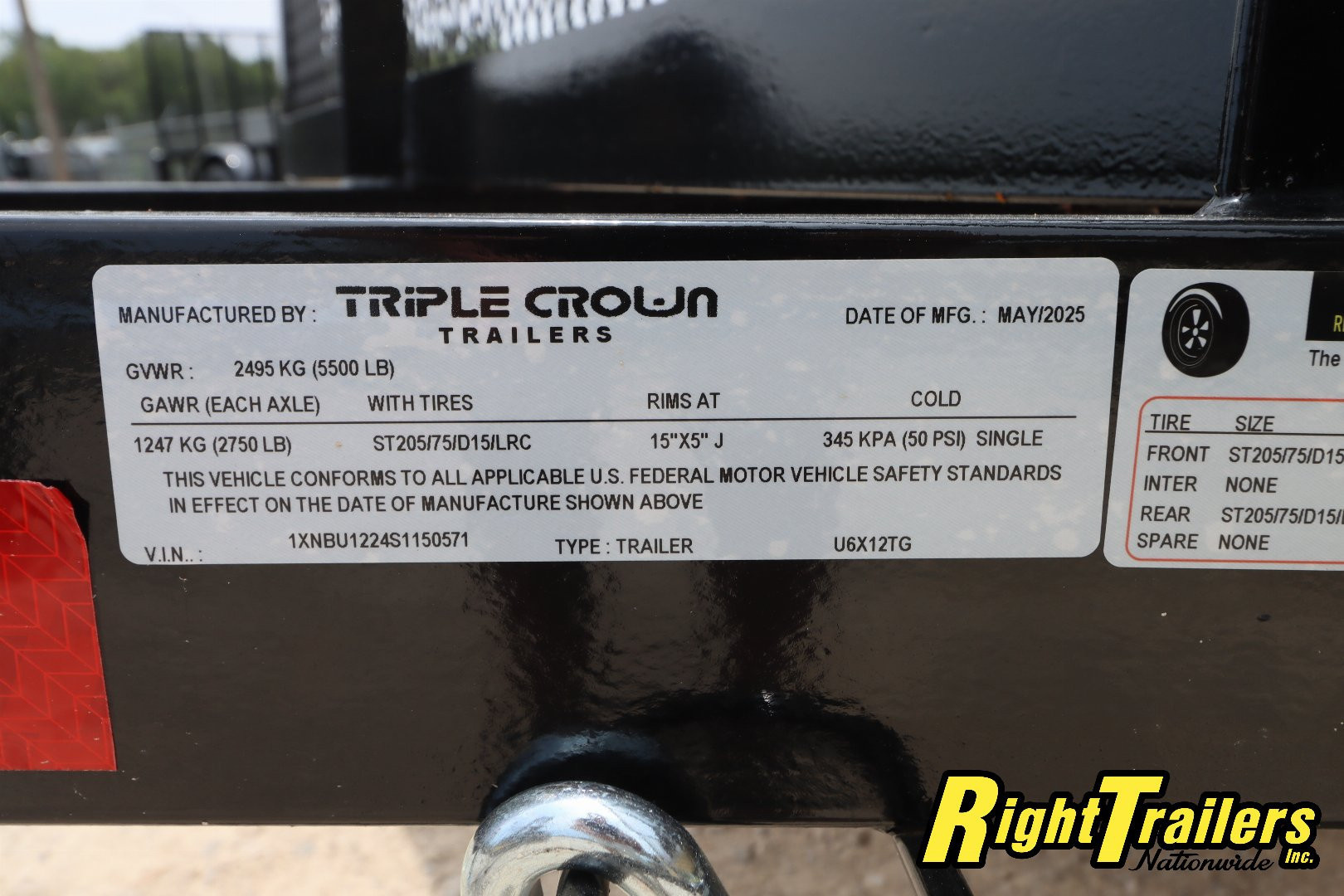 New 2025 6X12 Triple Crown Utility Trailer