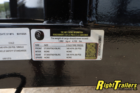 New 2025 6X12 Triple Crown Utility Trailer