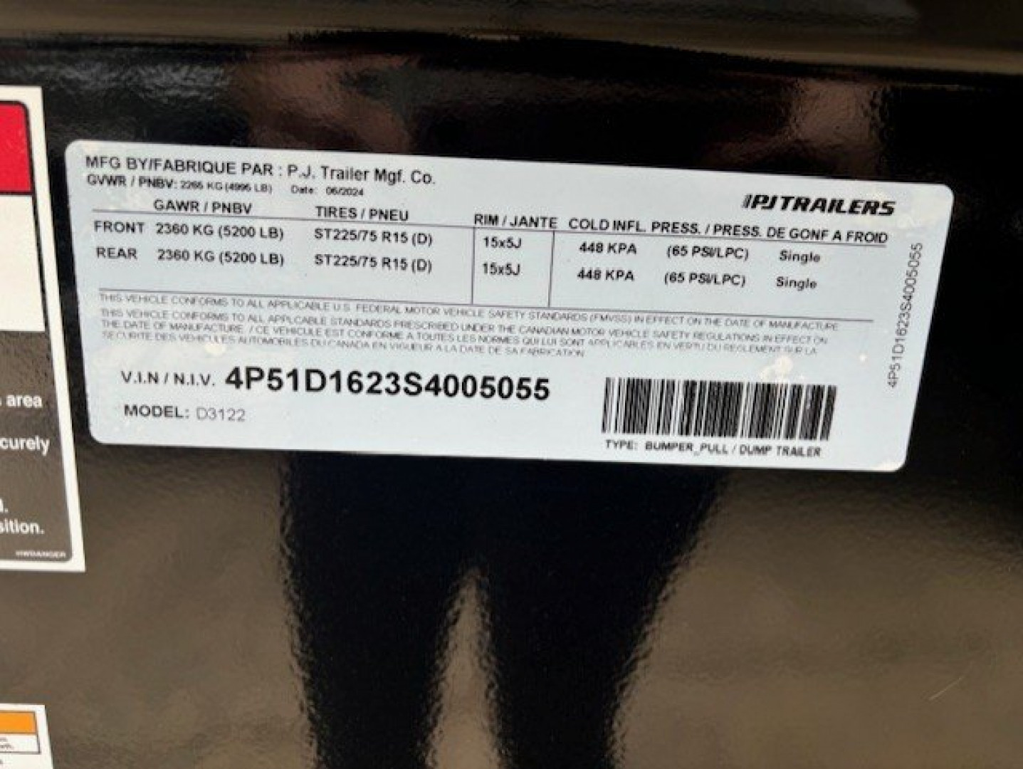 New 2025 PJ Trailers 12ft D3 Dump Trailer