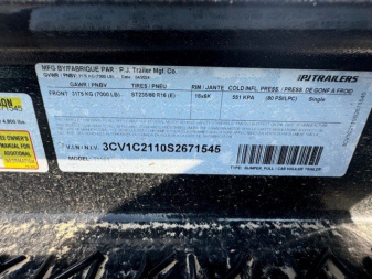 New 2025 PJ Trailers T1 16 FT. Tilt Trailer