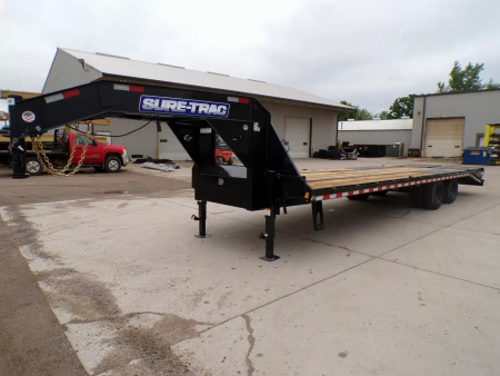 New 2025 SURE-TRAC 8.5X25+5 HD LP Beavertail Deckover Flatbed Trailer - 846