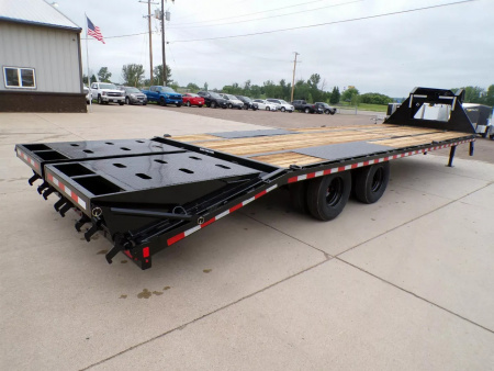 New 2025 SURE-TRAC 8.5X25+5 HD LP Beavertail Deckover Flatbed Trailer - 846