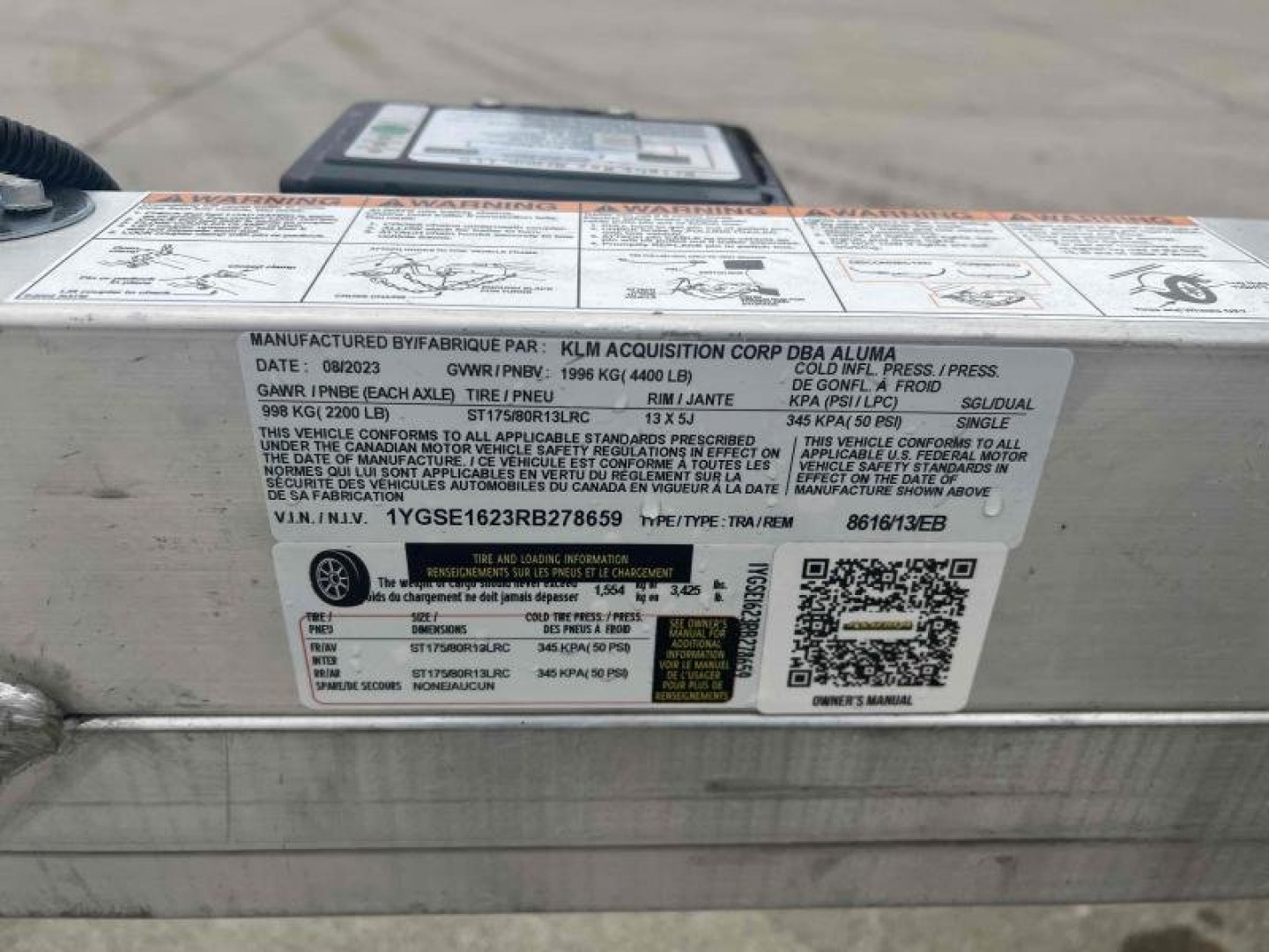 New *2024 Aluma 8616D-TA-EL-R-13S - Snowmobile Trailer - 659