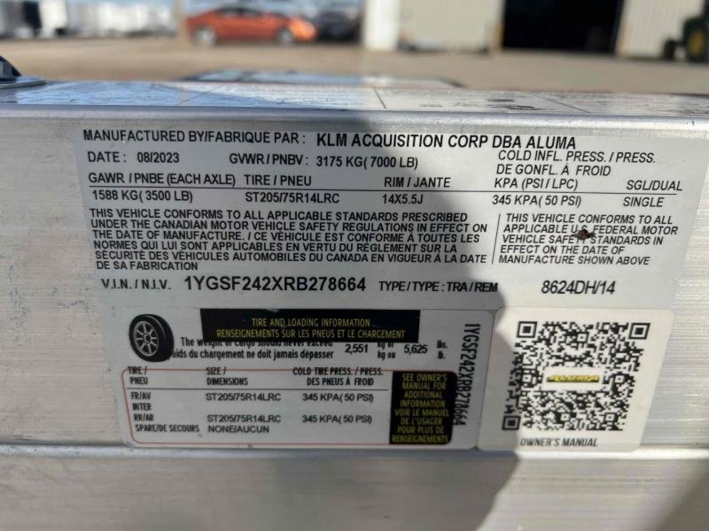 New 2024 Aluma 8624DH-TA-EL-SRP-14A - Snowmobile Trailer - 644