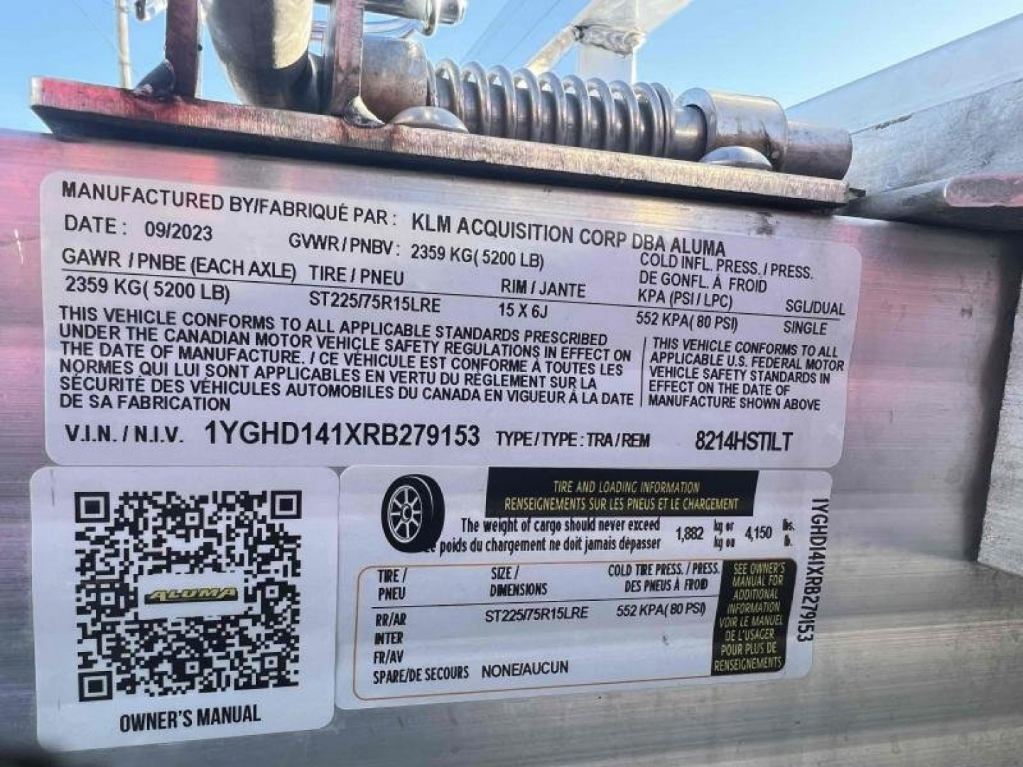 New 2024 Aluma 8214H-TILT-S-EL-RTD Utility Trailer - 153