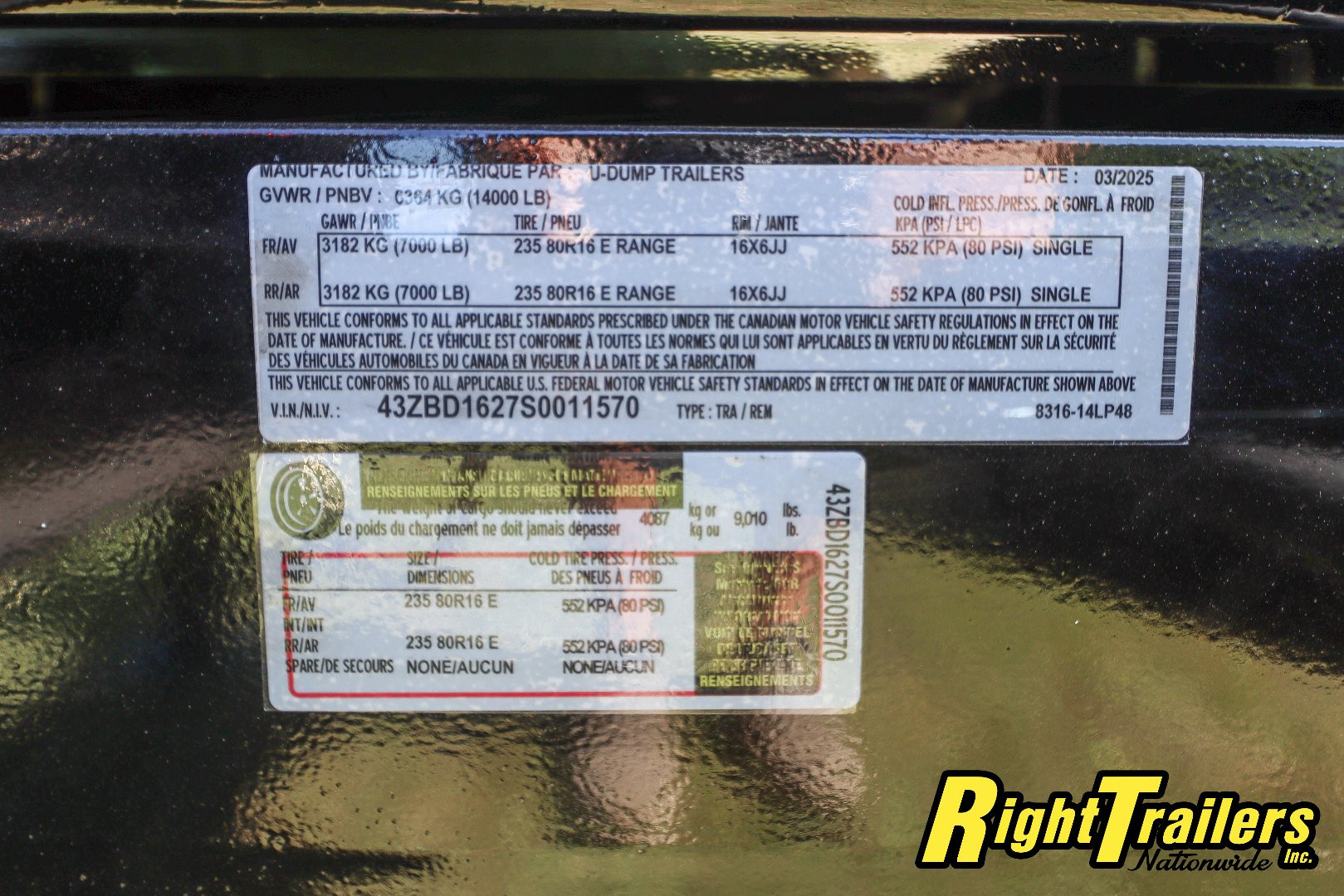 New 2025 7X16 U-DUMP Dump Trailer