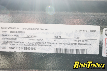 New 2025 6.8X10 DP Platinum Star SCISSOR LIFT Tilt Trailer