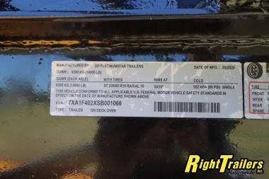 New 2025 8X40 DP Platinum Star Gooseneck Equipment Trailer