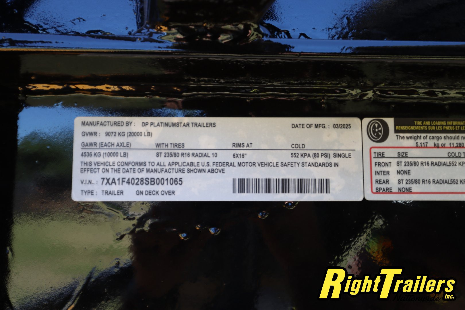 New 2025 8X40 DP Platinum Star Equipment Trailer