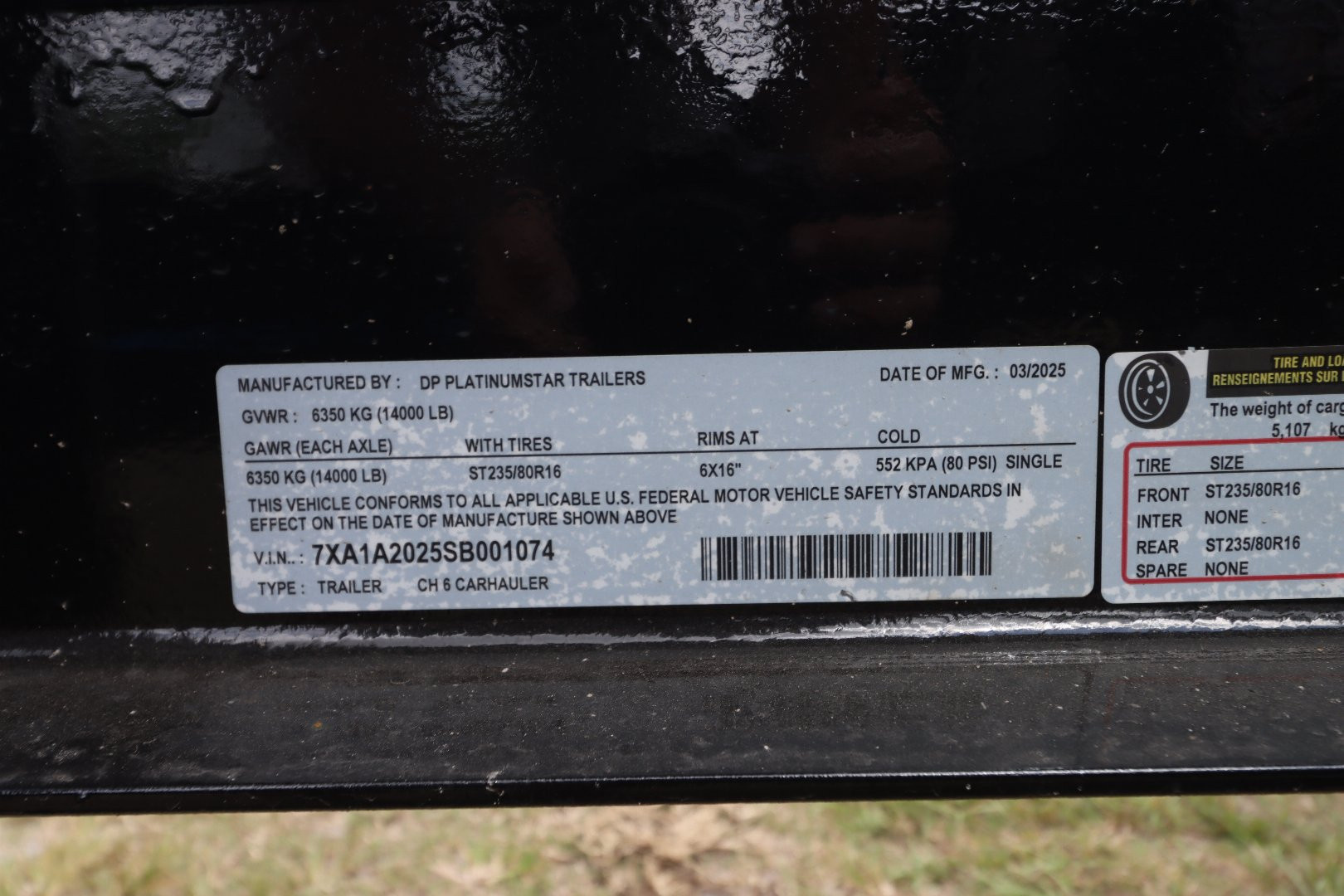 New 2025 7X20 DP Platinum Star Equipment Trailer