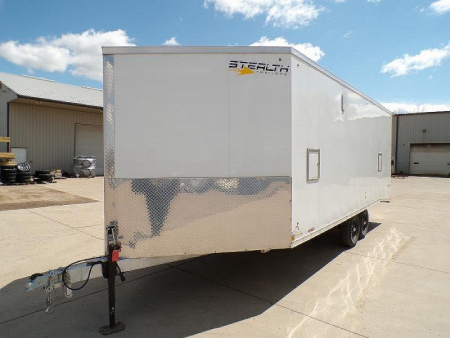 Used 2022 STEALTH PREDATOR 8.5X25-Enclosed Snowmobile Trailer - 853