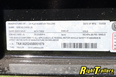 New 2025 8X20 DP Platinum Star BUGGY HAULER