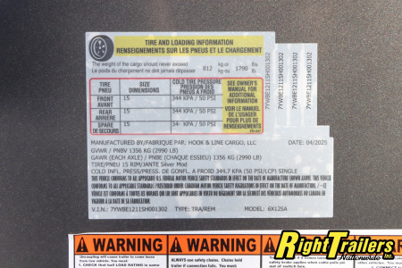 New 6X12 Hook and Line Cargo Trailer