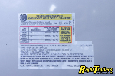 New 6X12 Hook and Line Cargo Trailer