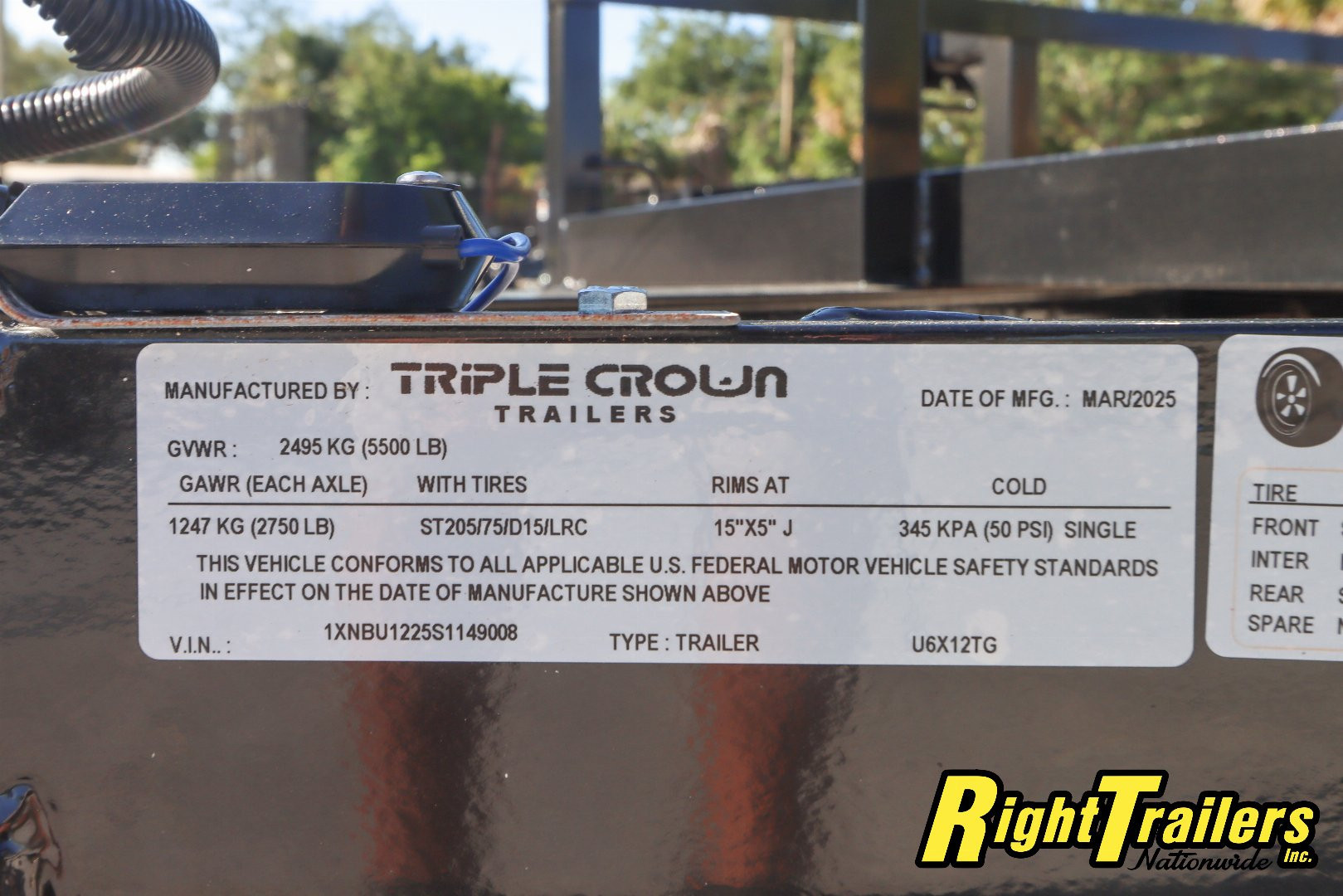 New 2025 6X12 Triple Crown Utility Trailer