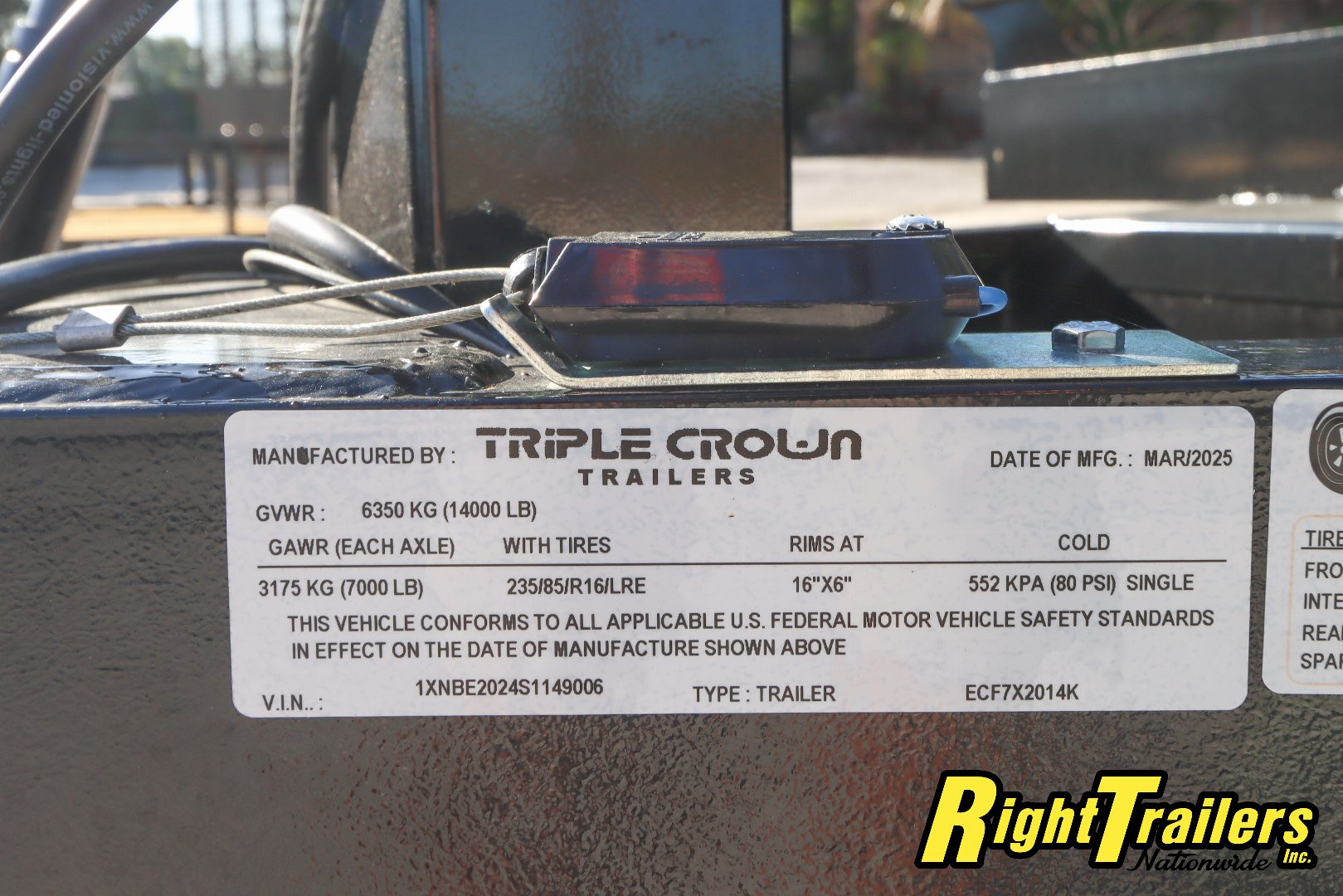 New 2025 7X20 Triple Crown Equipment Trailer