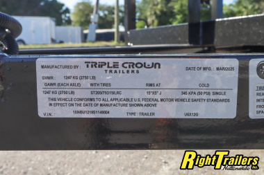 New 2025 6X12 Triple Crown Utility Trailer