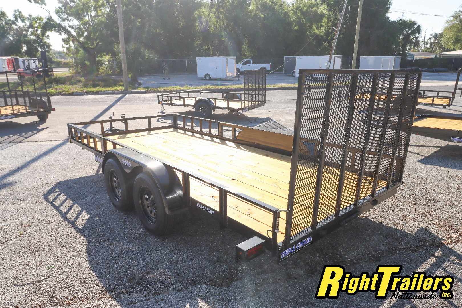 New 2025 7X16 Triple Crown ATV Utility Trailer