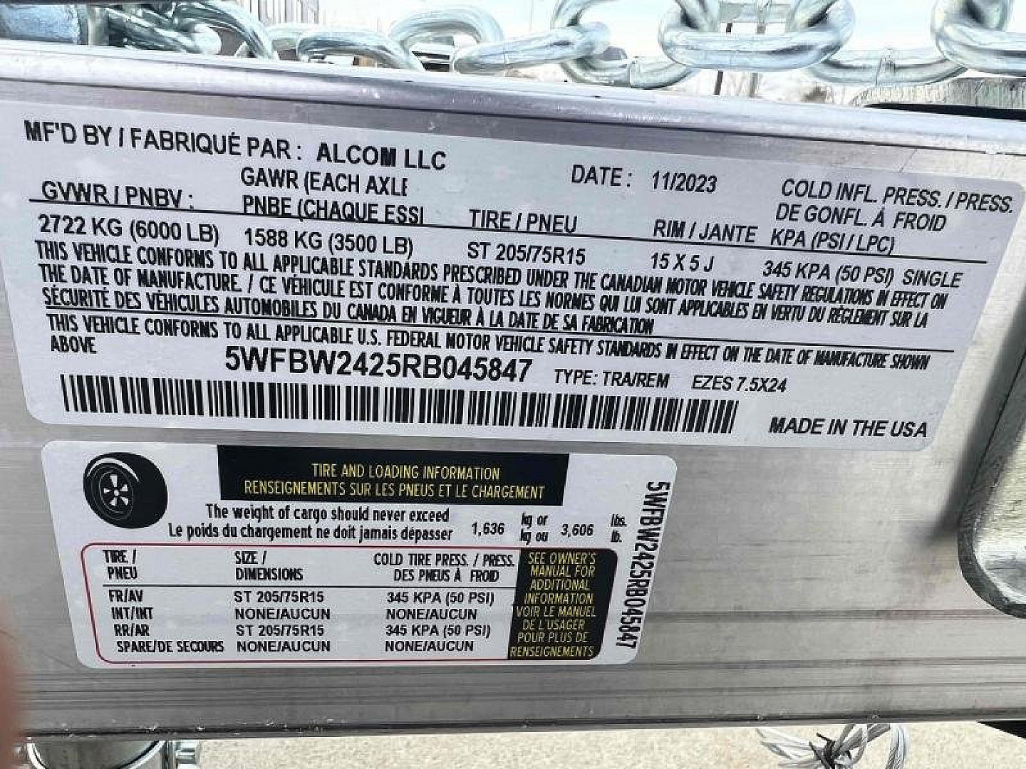 New 2024 Ez-Hauler7.5X29 Enclosed Snowmobile Trailer - 847