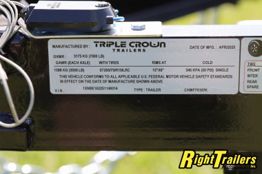 New 7X16 Triple Crown Car Hauler