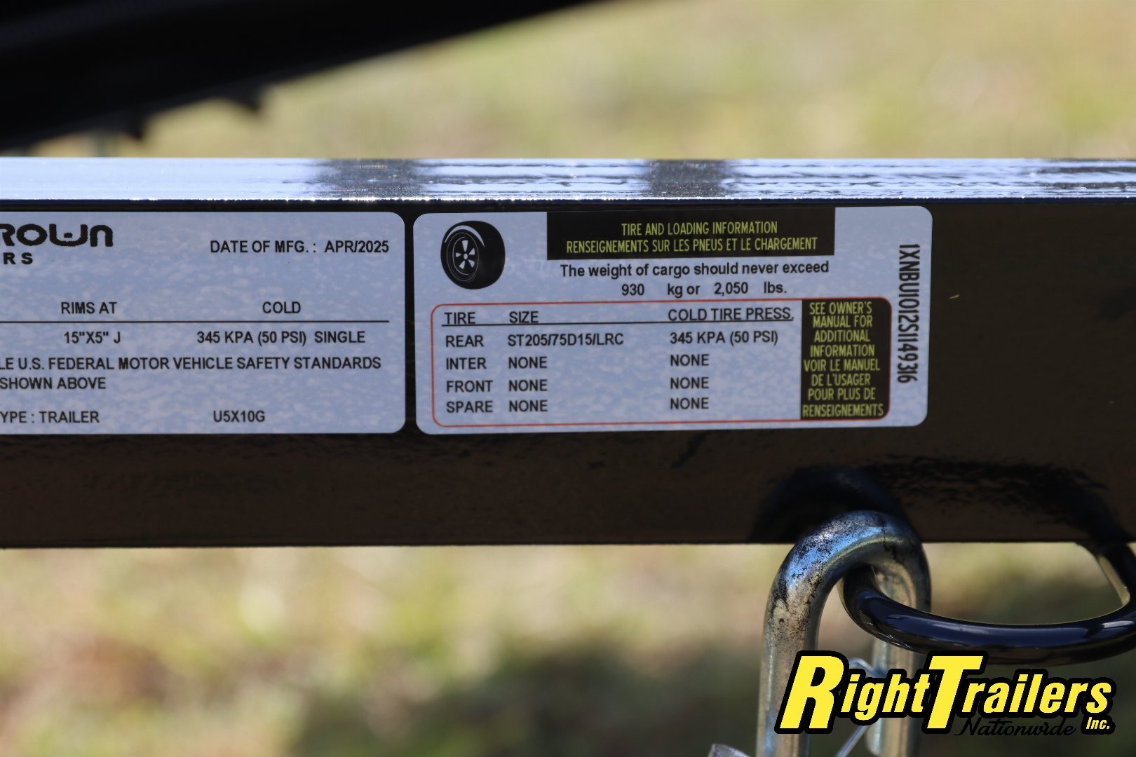 New 2025 5X10 Triple Crown Utility Trailer