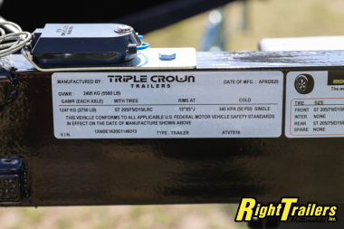 New 2025 7X16 Triple Crown ATV Utility Trailer