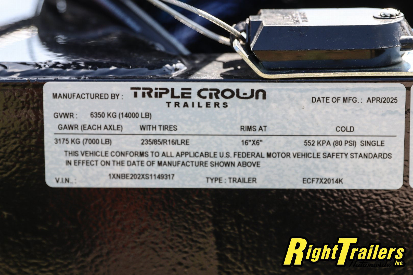 New 7X20 Triple Crown Trailer Equipment Trailer