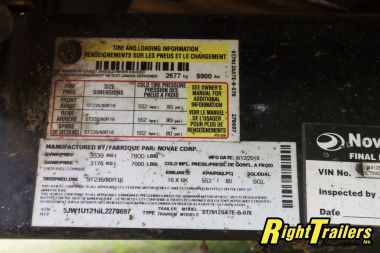 Used 2019 6.5X12.5 Novae Corp Tilt Trailer