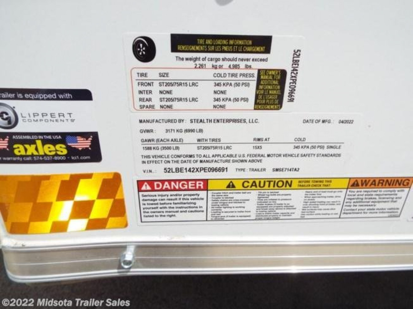 New 2023 STEALTH TRAILERS Mustang 7'X14' Steel Cargo / Enclosed Trailer- 691