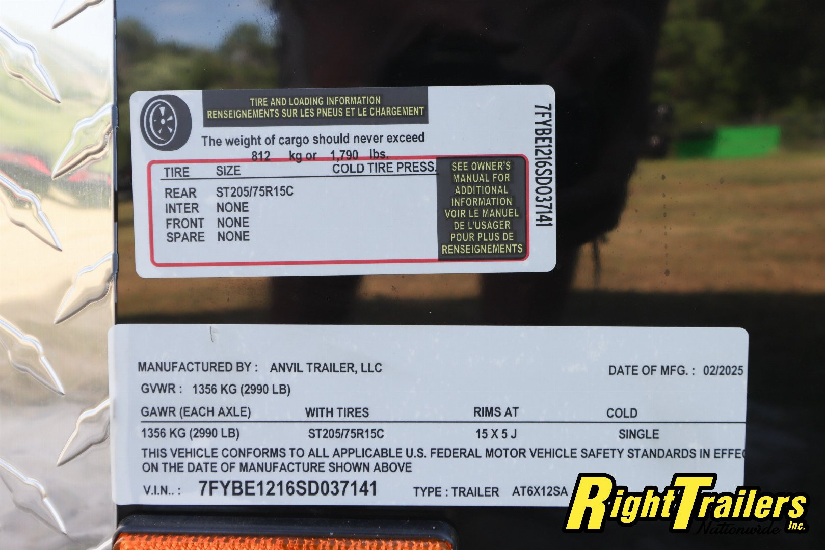 New 2025 6X12 ANVIL Cargo Trailer