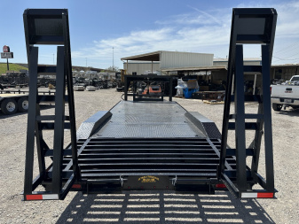 New 2025 Road Boss 102x24 Gooseneck Lowstyle Drive Over Fenders 8ks Equipment Trailer