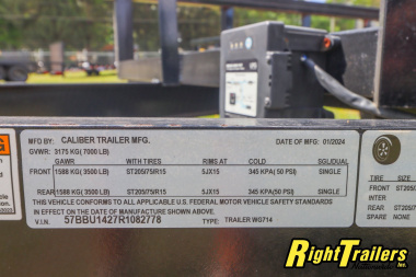 New 2024 7X14 Caliber Trailer Mfg Utility Trailer