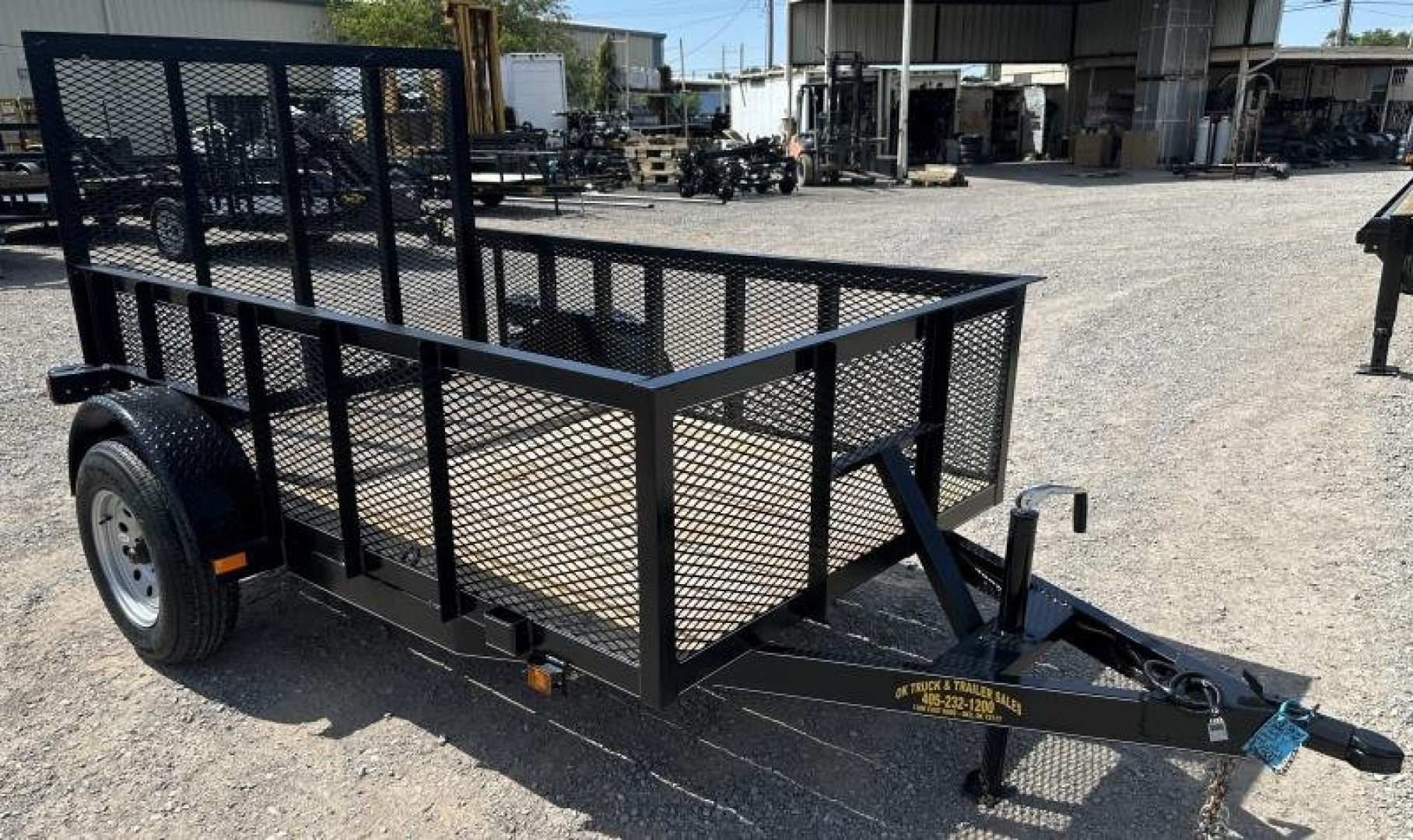 New 2025 Road Boss 5' x 8' Single Axle, 2' Mesh Sides & 4' Rear Gate Utility Trailer
