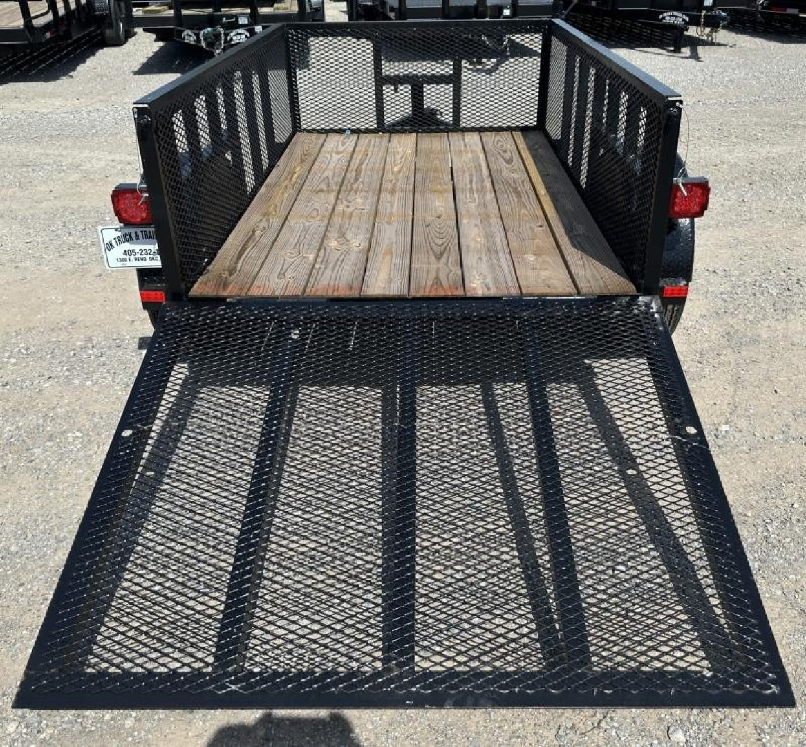 New 2025 Road Boss 5' x 8' Single Axle, 2' Mesh Sides & 4' Rear Gate Utility Trailer