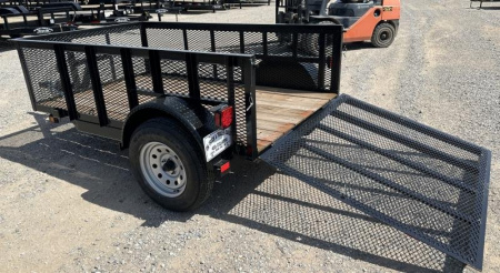 New 2025 Road Boss 5' x 8' Single Axle, 2' Mesh Sides & 4' Rear Gate Utility Trailer