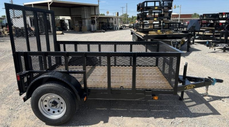 New 2025 Road Boss 5' x 8' Single Axle, 2' Mesh Sides & 4' Rear Gate Utility Trailer