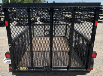 New 2025 Road Boss 5' x 8' Single Axle, 2' Mesh Sides & 4' Rear Gate Utility Trailer