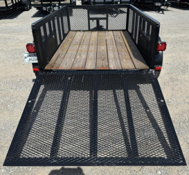 New 2025 Road Boss 5' x 8' Single Axle, 2' Mesh Sides & 4' Rear Gate Utility Trailer