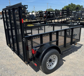 New 2025 Road Boss 5' x 8' Single Axle, 2' Mesh Sides & 4' Rear Gate Utility Trailer