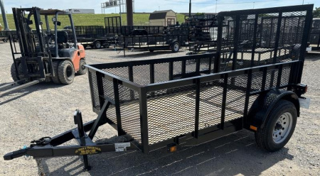 New 2025 Road Boss 5' x 8' Single Axle, 2' Mesh Sides & 4' Rear Gate Utility Trailer