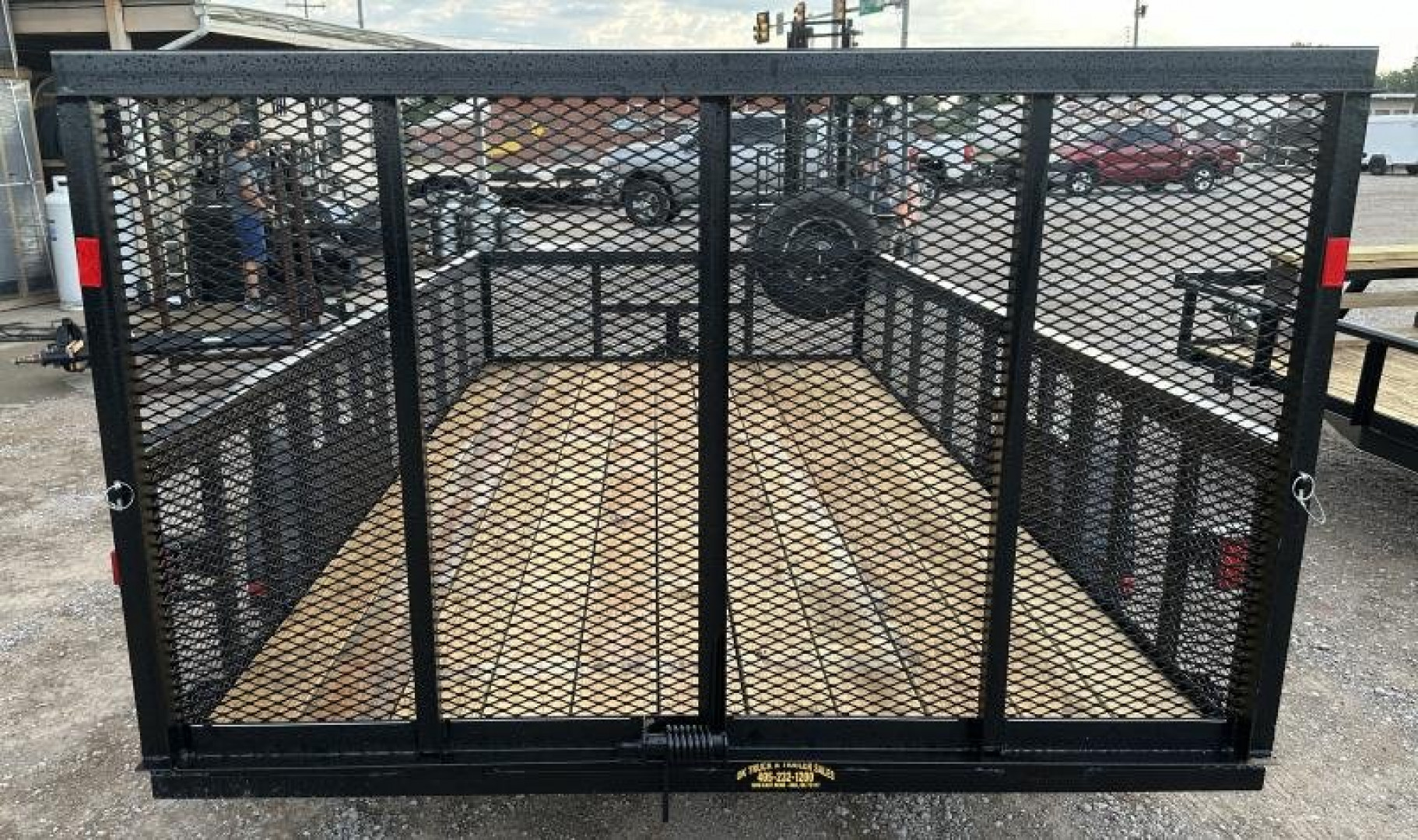New 2025 Road Boss 83"x14' Single Axle 2' Mesh sides & 4' Gate Utility Trailer