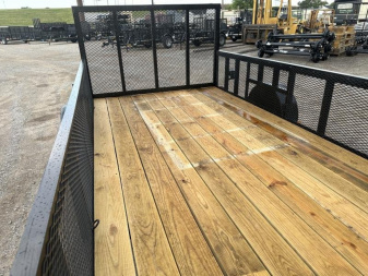 New 2025 Road Boss 83"x14' Single Axle 2' Mesh sides & 4' Gate Utility Trailer