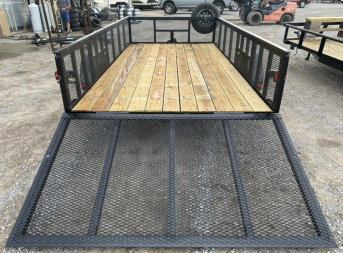 New 2025 Road Boss 83"x14' Single Axle 2' Mesh sides & 4' Gate Utility Trailer