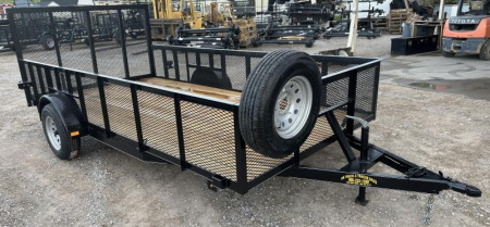 New 2025 Road Boss 83"x14' Single Axle 2' Mesh sides & 4' Gate Utility Trailer