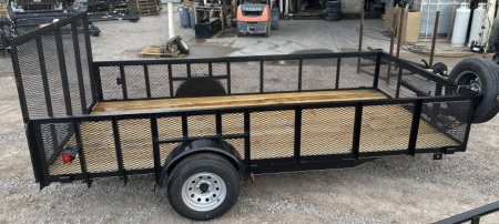 New 2025 Road Boss 83"x14' Single Axle 2' Mesh sides & 4' Gate Utility Trailer