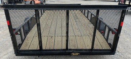 New 2025 Road Boss 83"x14' Single Axle Pipe Top, Dove & 3' Gate Utility Trailer