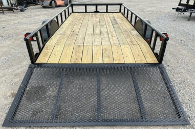 New 2025 Road Boss 83"x14' Single Axle Pipe Top, Dove & 3' Gate Utility Trailer