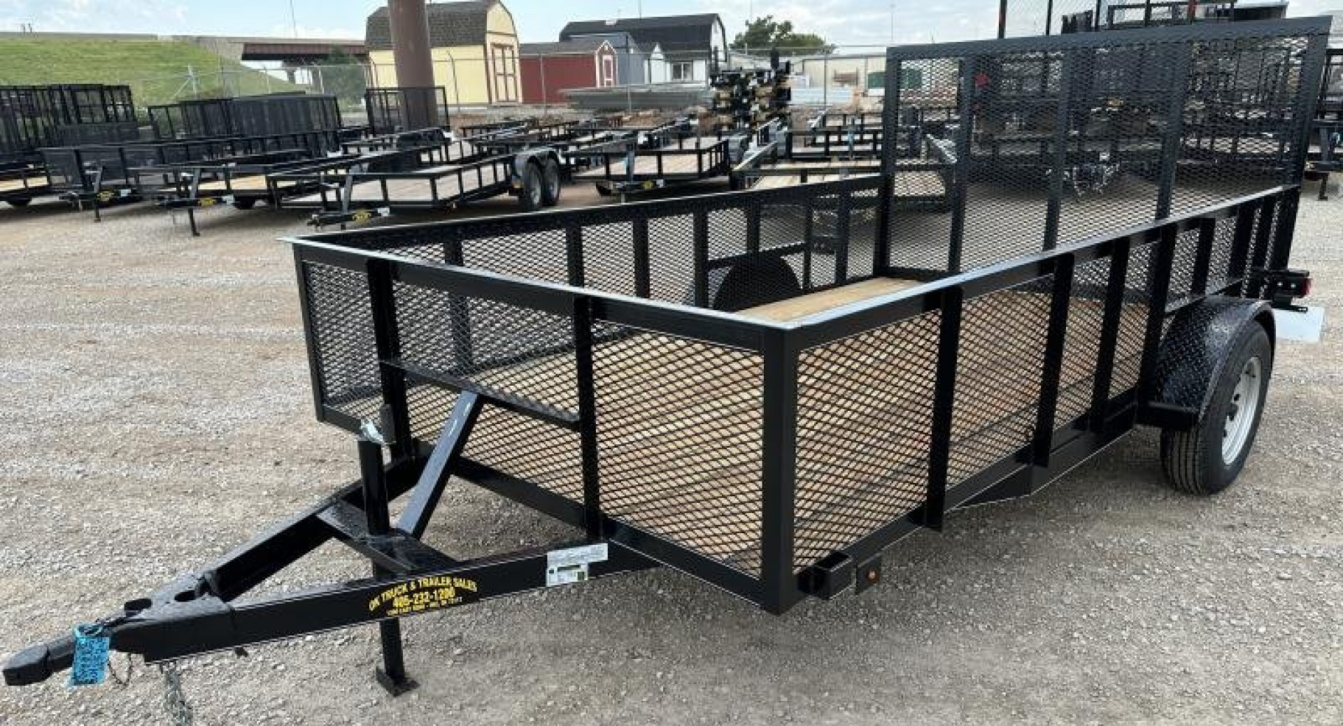 New 2025 Road Boss 83"x12' Single Axle 2' Mesh Sides & 4' gate Utility Trailer
